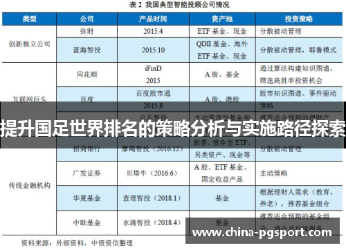 提升国足世界排名的策略分析与实施路径探索